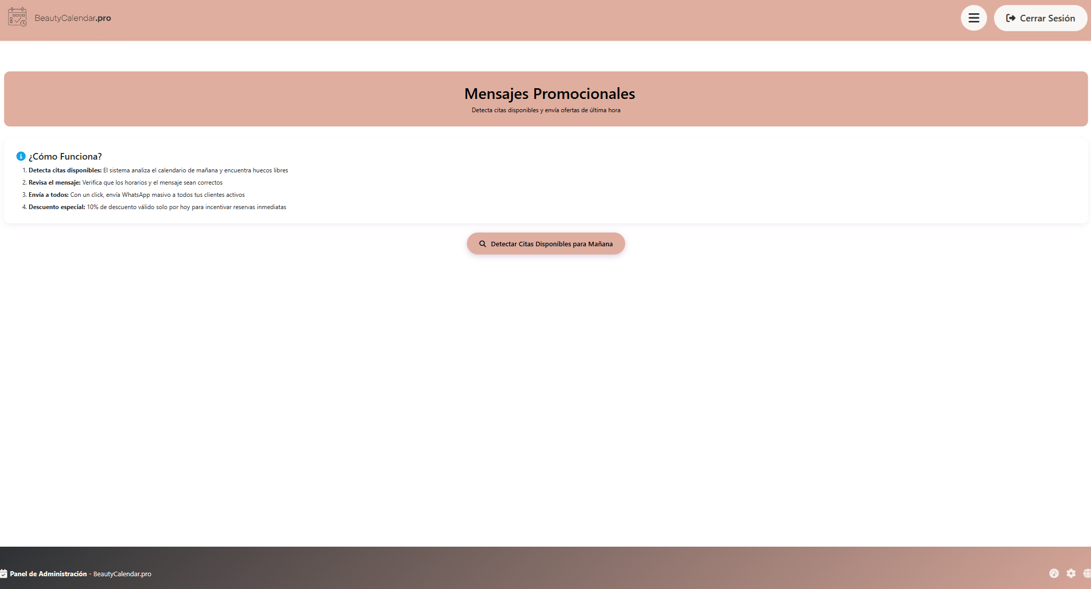 Mensajes promocionales